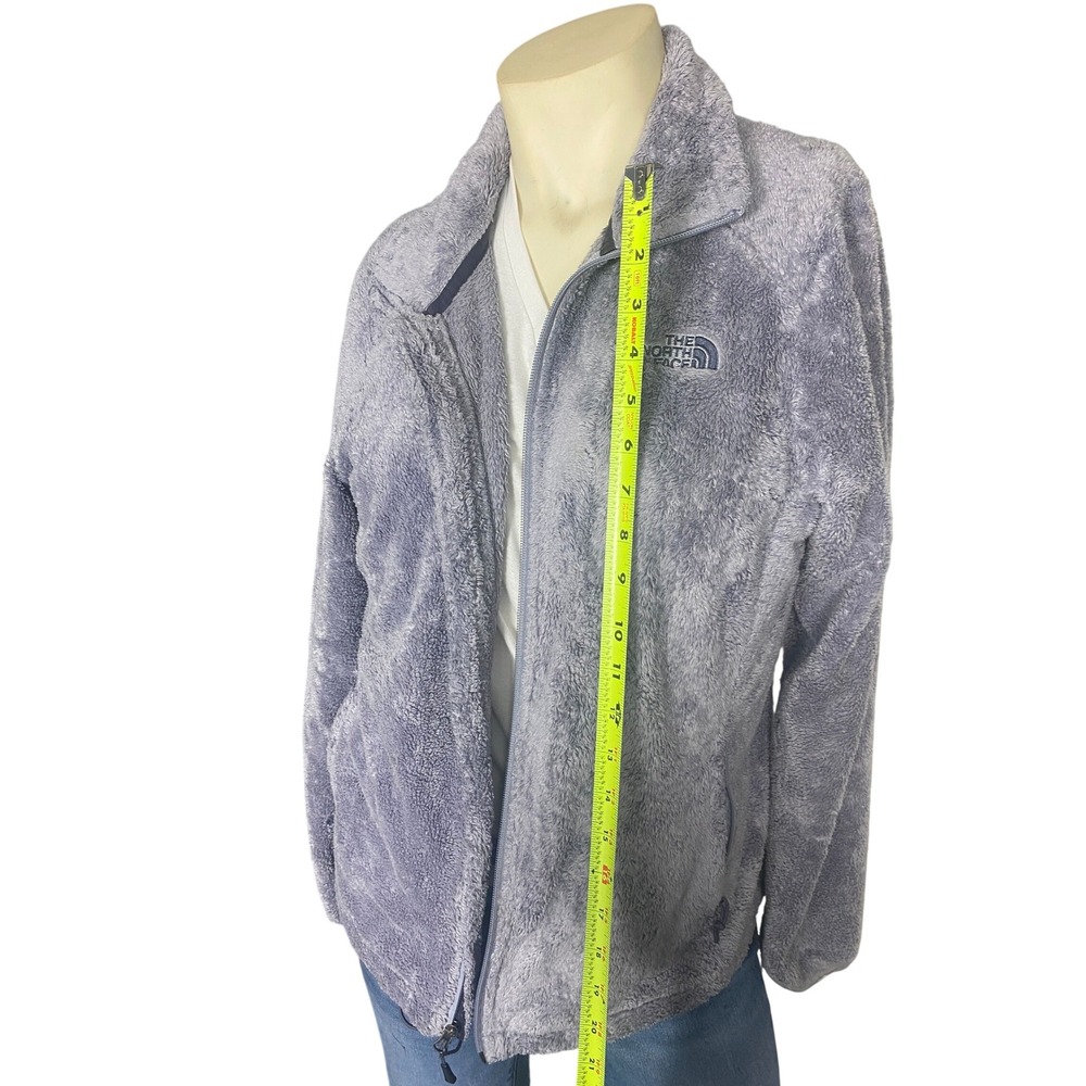 The North Face Osito Full Zip Fleece Jacket Lavender Gray Womens Large LL46